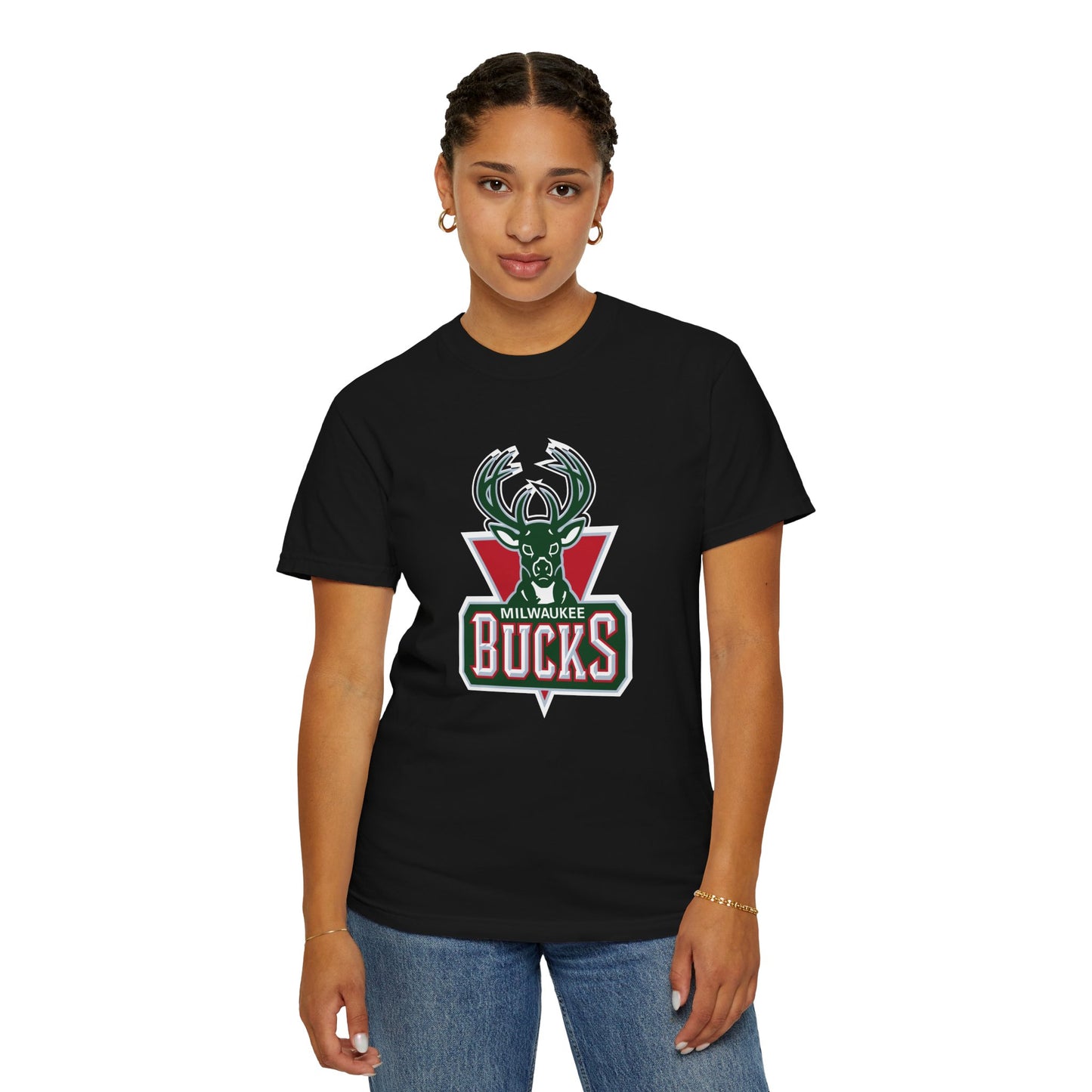 Milwaukee Bucks Hoop Lifestyle Garment-Dyed T-Shirt – Premium Cotton Tee for Customization