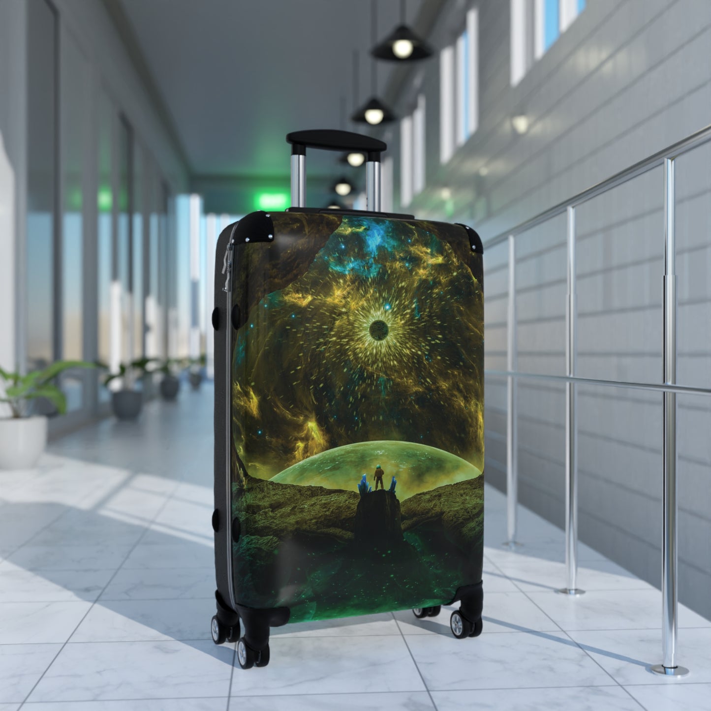 Art Astronaut Explorer Carry-On Suitcase - Stylish Luggage for Travelers
