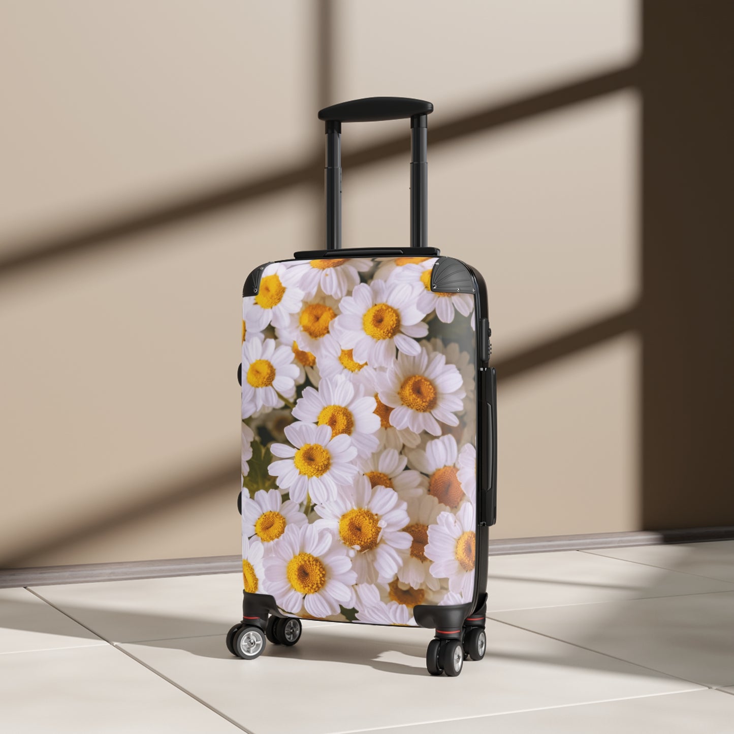 Nature Flowers Floral Chamomile Art Carry-On Suitcase - Stylish Luggage for Travelers