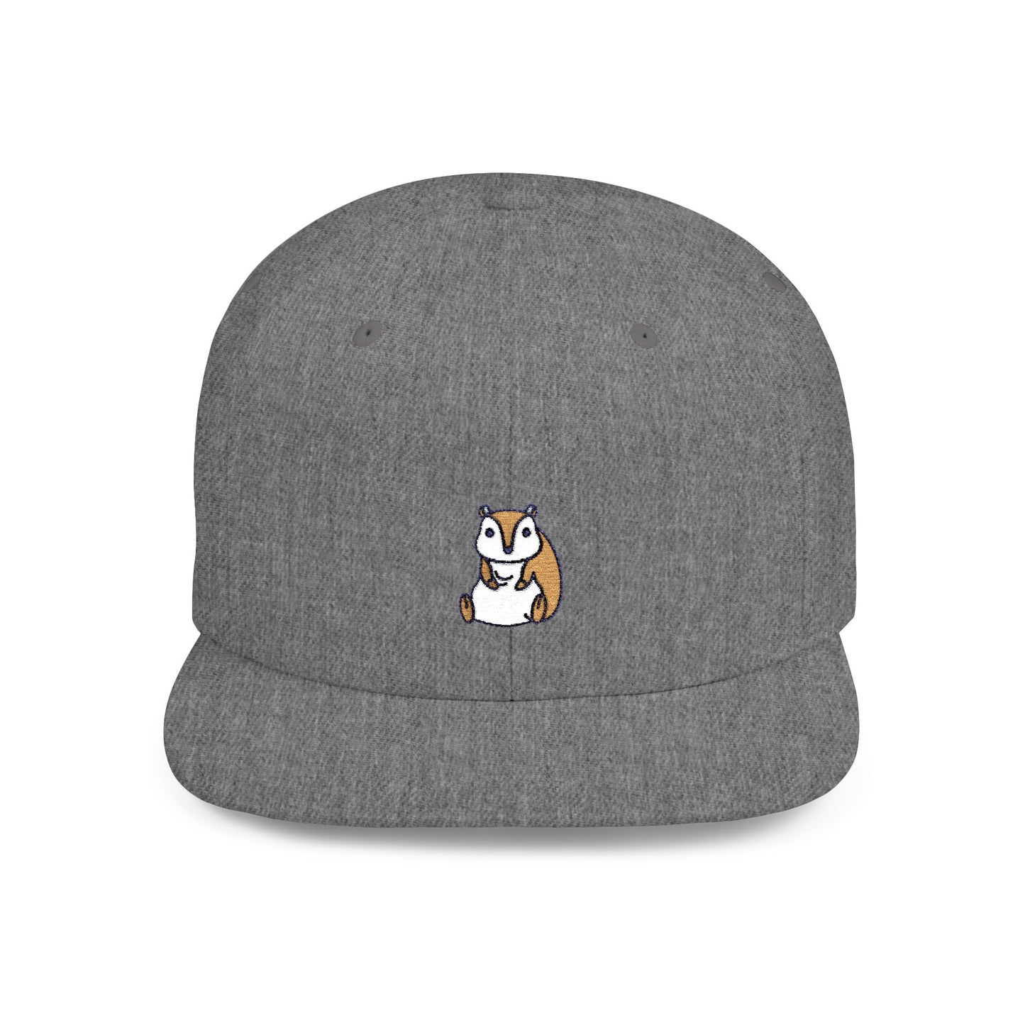 Icons Embroidered Hamster Flat Bill Snapback – Lightweight, Custom Fit, Premium Quality