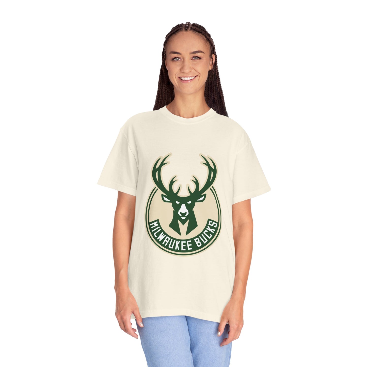 Milwaukee Bucks NBA Garment-Dyed T-Shirt – Premium Cotton Tee for Customization