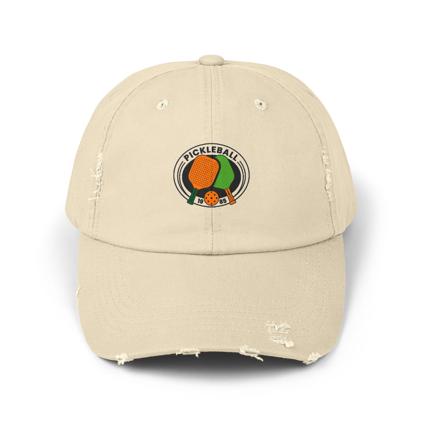Pickle Ball 1985 Vintage Distressed Dad Hat Unisex Adjustable Cotton Twill Baseball Cap for Casual Everyday Wear
