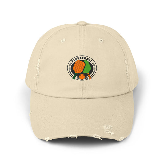 Pickle Ball 1985 Vintage Distressed Dad Hat Unisex Adjustable Cotton Twill Baseball Cap for Casual Everyday Wear
