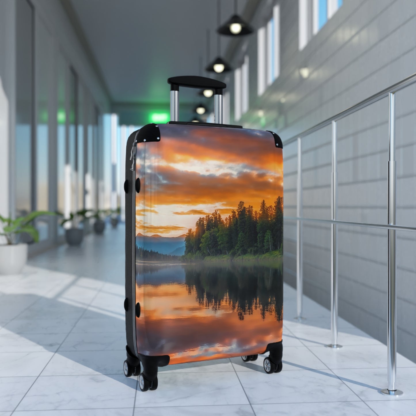 Nature Forest River Art Carry-On Suitcase - Stylish Luggage for Travelers