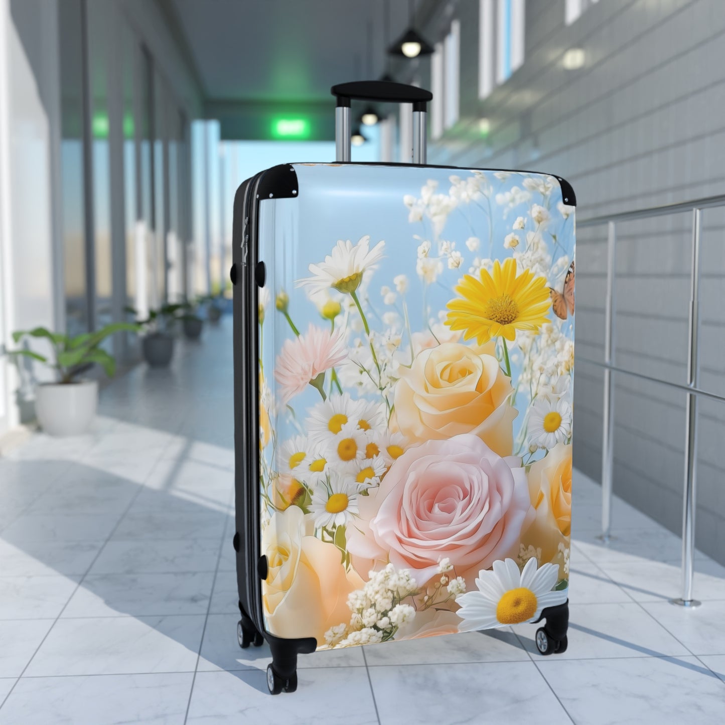 Nature Flowers Floral Chrysanthemums Roses Art Carry-On Suitcase - Stylish Luggage for Travelers