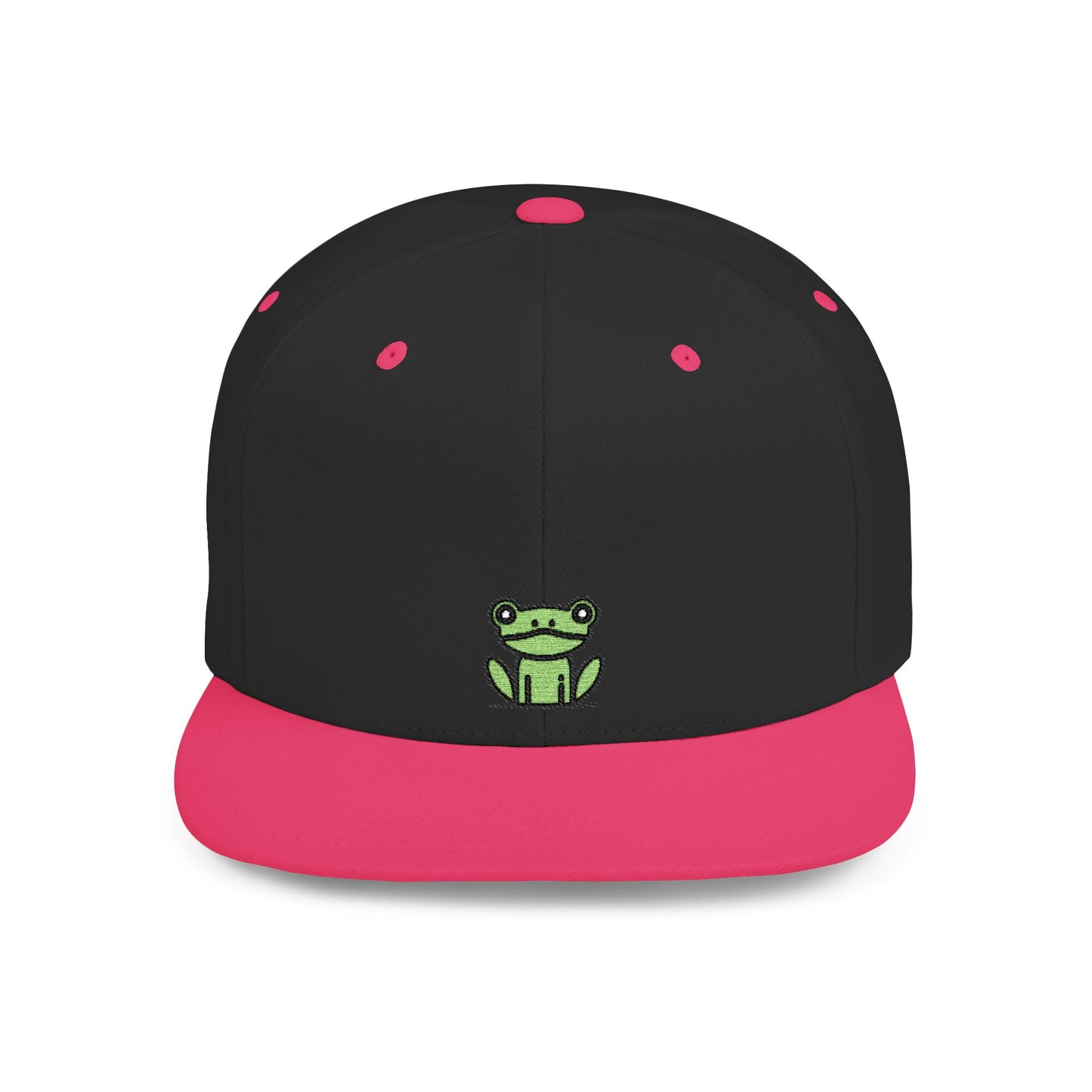 Icons Embroidered Frog Flat Bill Snapback – Lightweight, Custom Fit, Premium Quality