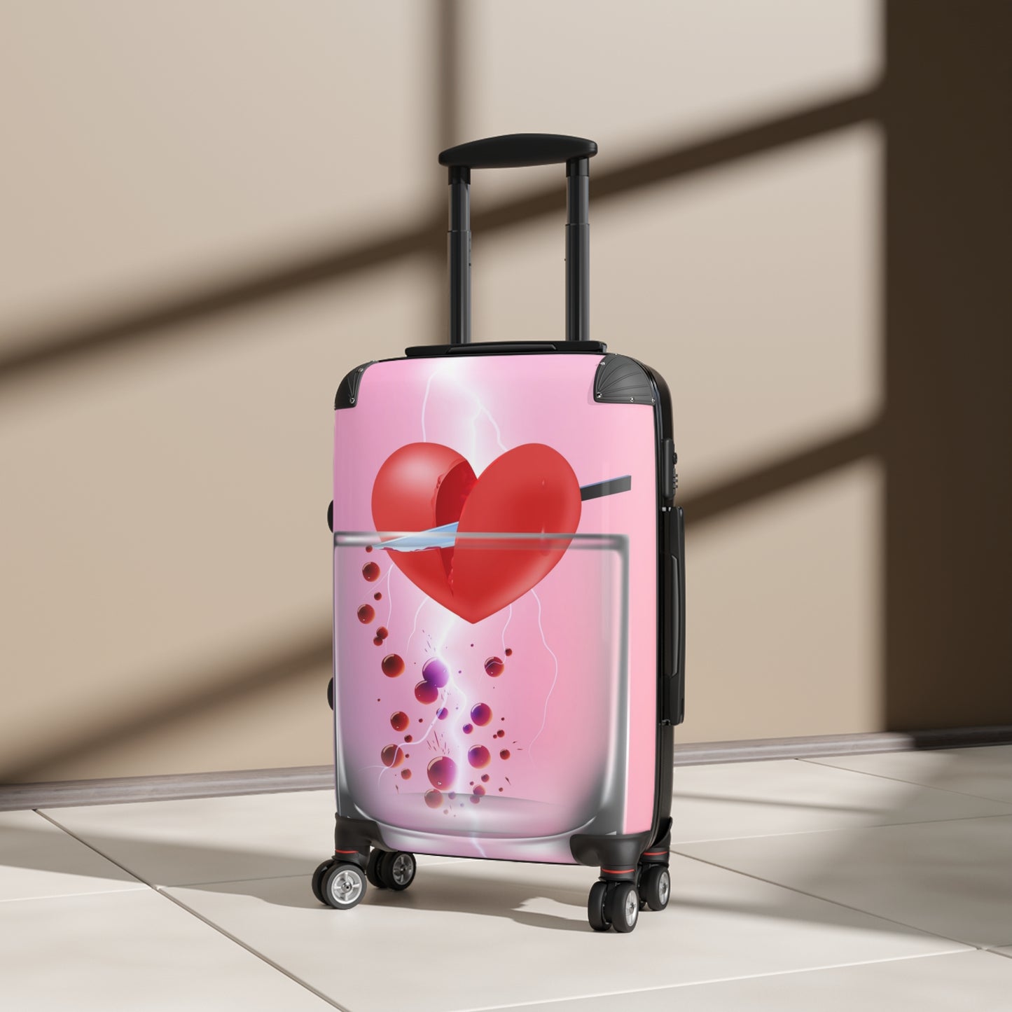 Love Broken Glass Heart Art Carry-On Suitcase - Stylish Luggage for Travelers