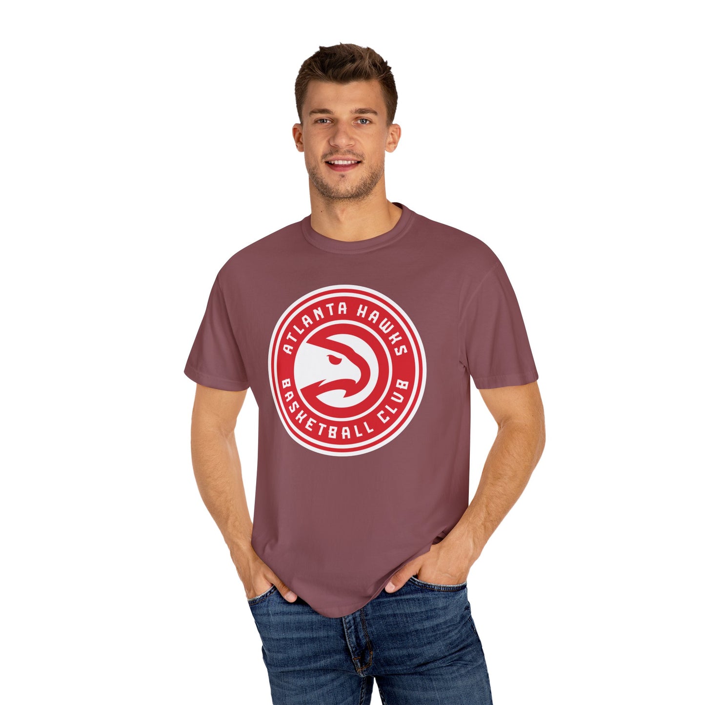 Atlanta Hawks Hoop Lifestyle Garment-Dyed T-Shirt – Premium Cotton Tee for Customization