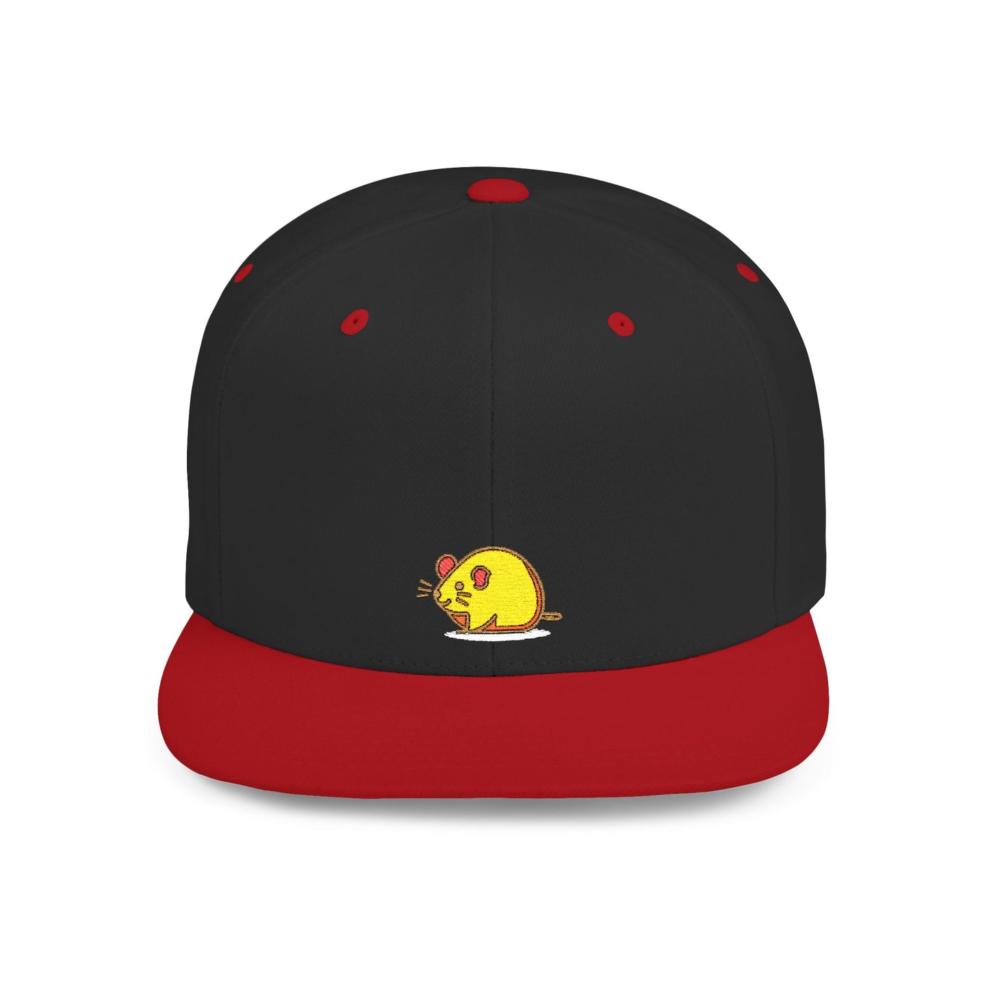 Icons Embroidered Yellow Mouse Flat Bill Snapback – Lightweight, Custom Fit, Premium Quality