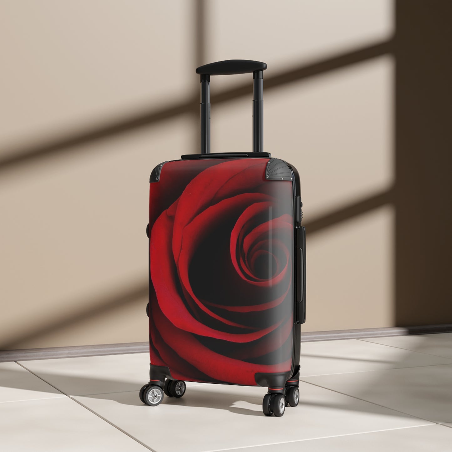 Nature Flowers Floral Red Rose Art Carry-On Suitcase - Stylish Luggage for Travelers