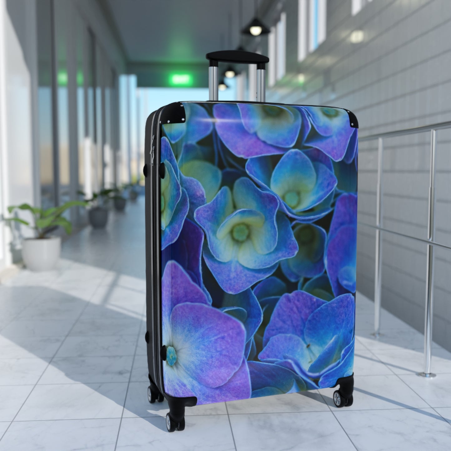Nature Flowers Floral Hydrangea Art Carry-On Suitcase - Stylish Luggage for Travelers