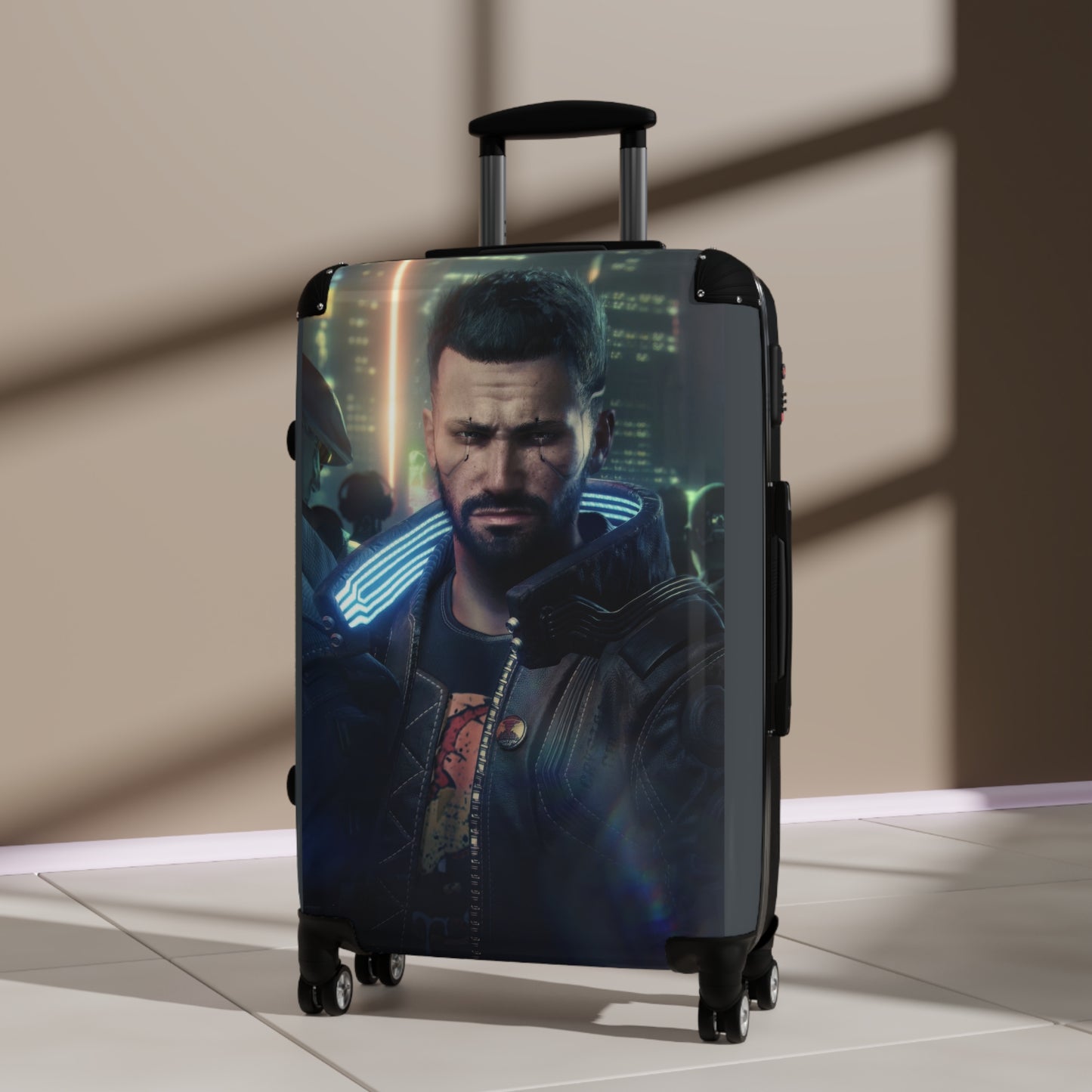 Video Games Cyberpunk 2077 Male Carry-On Suitcase - Stylish Luggage for Travelers