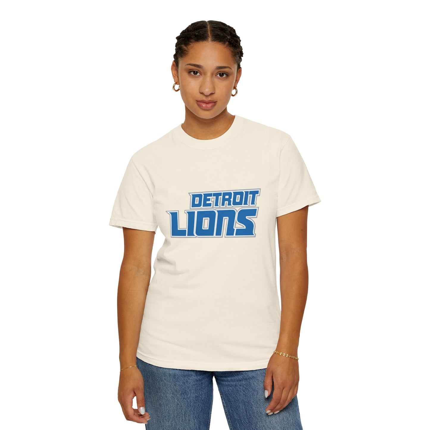 Detroit Lions Merchandise Garment-Dyed T-Shirt – Premium Cotton Tee for Customization