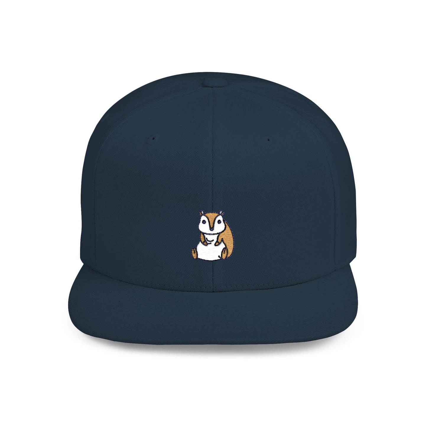 Icons Embroidered Hamster Flat Bill Snapback – Lightweight, Custom Fit, Premium Quality