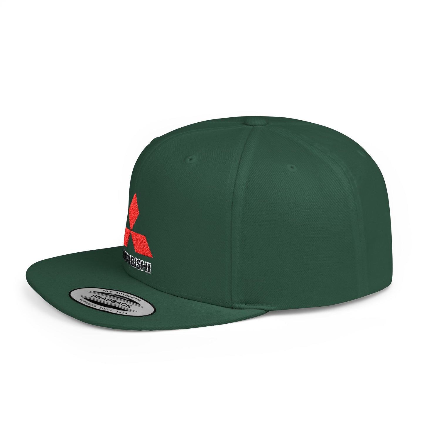 Mitsubishi Flat Bill Snapback – Lightweight, Custom Fit, Premium Quality