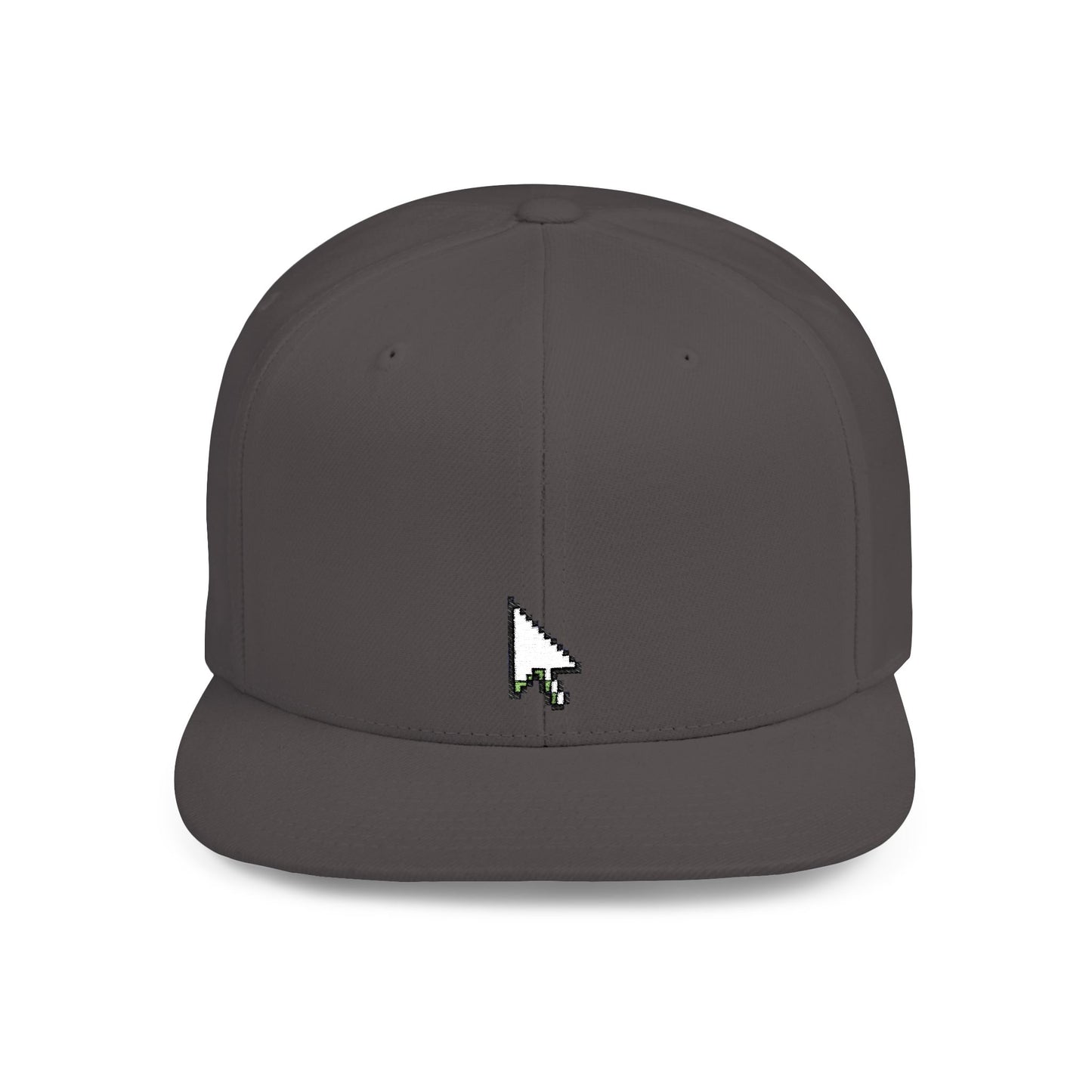 Copy of Icons Embroidered Pointer Flat Bill Snapback – Lightweight, Custom Fit, Premium Quality