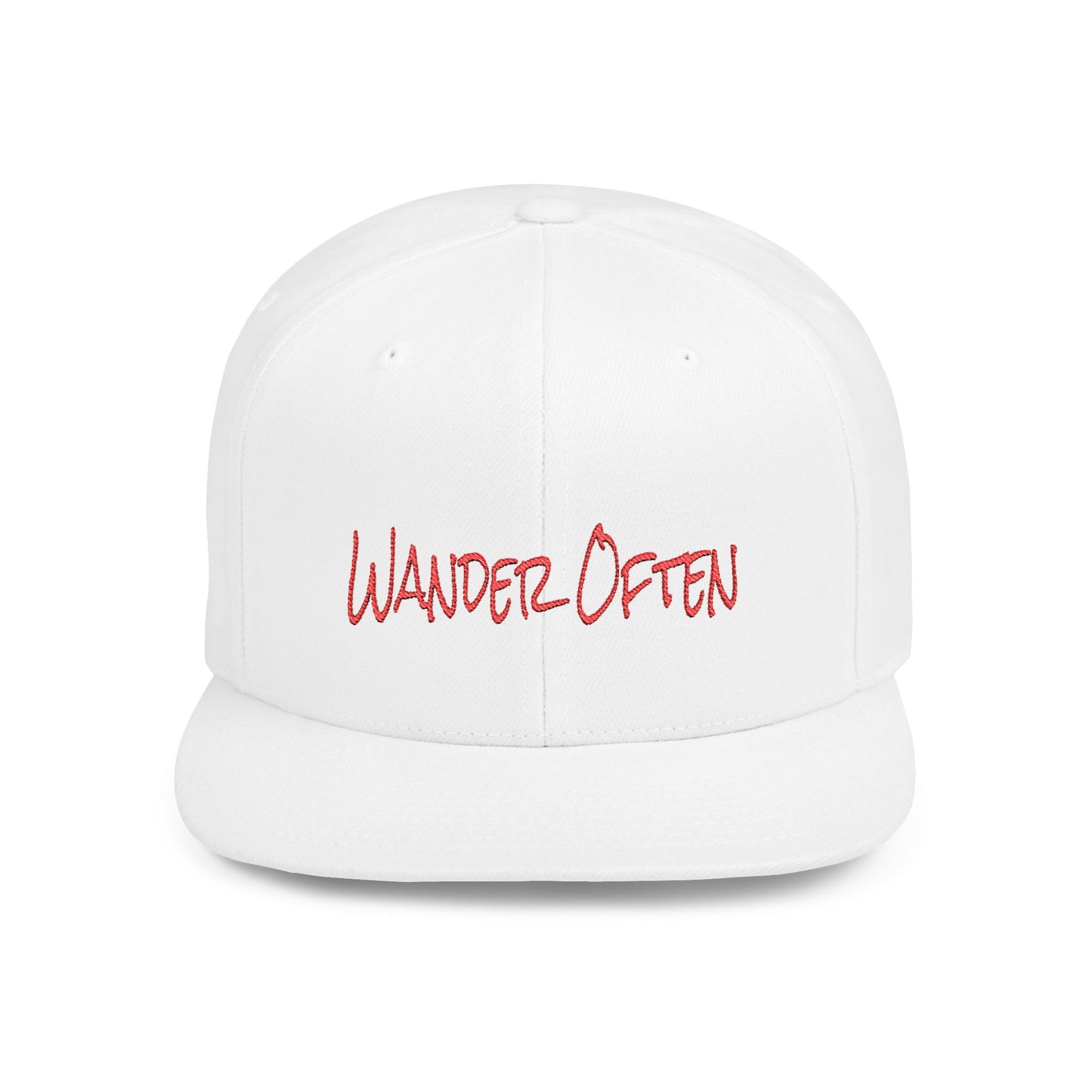 Text Wander Often Flat Bill Snapback – Lightweight, Custom Fit, Premium Quality