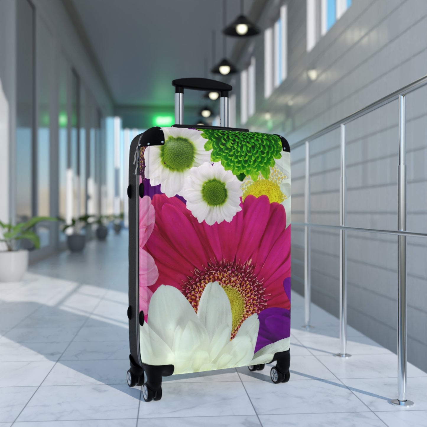 Nature Flowers Floral Chrysanthemum Colorful Art Carry-On Suitcase - Stylish Luggage for Travelers