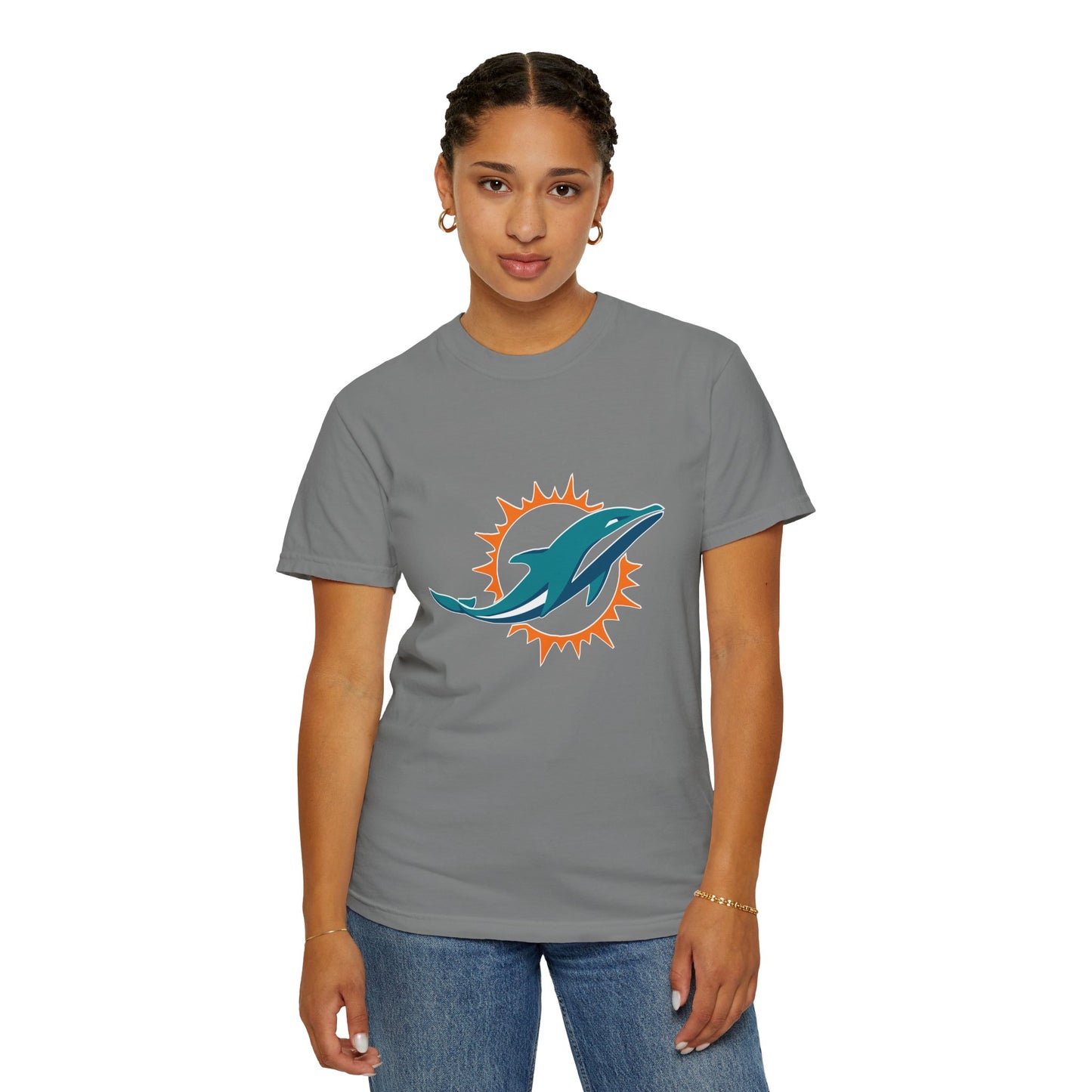 Miami Dolphins Football Merchandise Garment-Dyed T-Shirt – Premium Cotton Tee for Customization