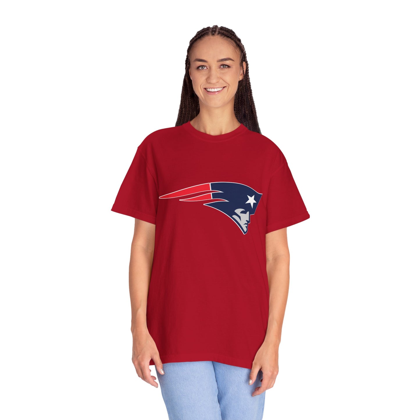 New England Patriots Gear Garment-Dyed T-Shirt – Premium Cotton Tee for Customization