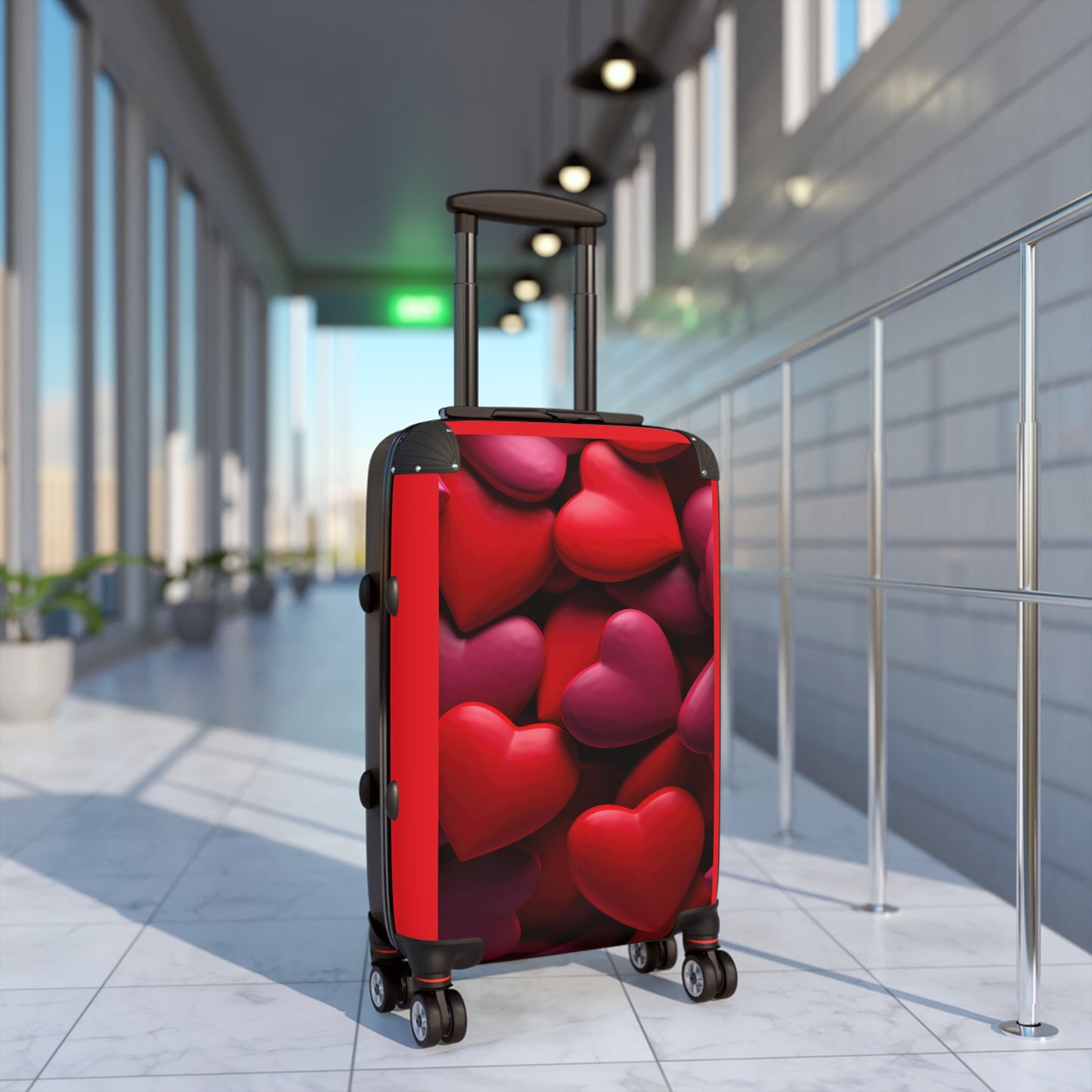 Love Heart Red Art Carry-On Suitcase - Stylish Luggage for Travelers