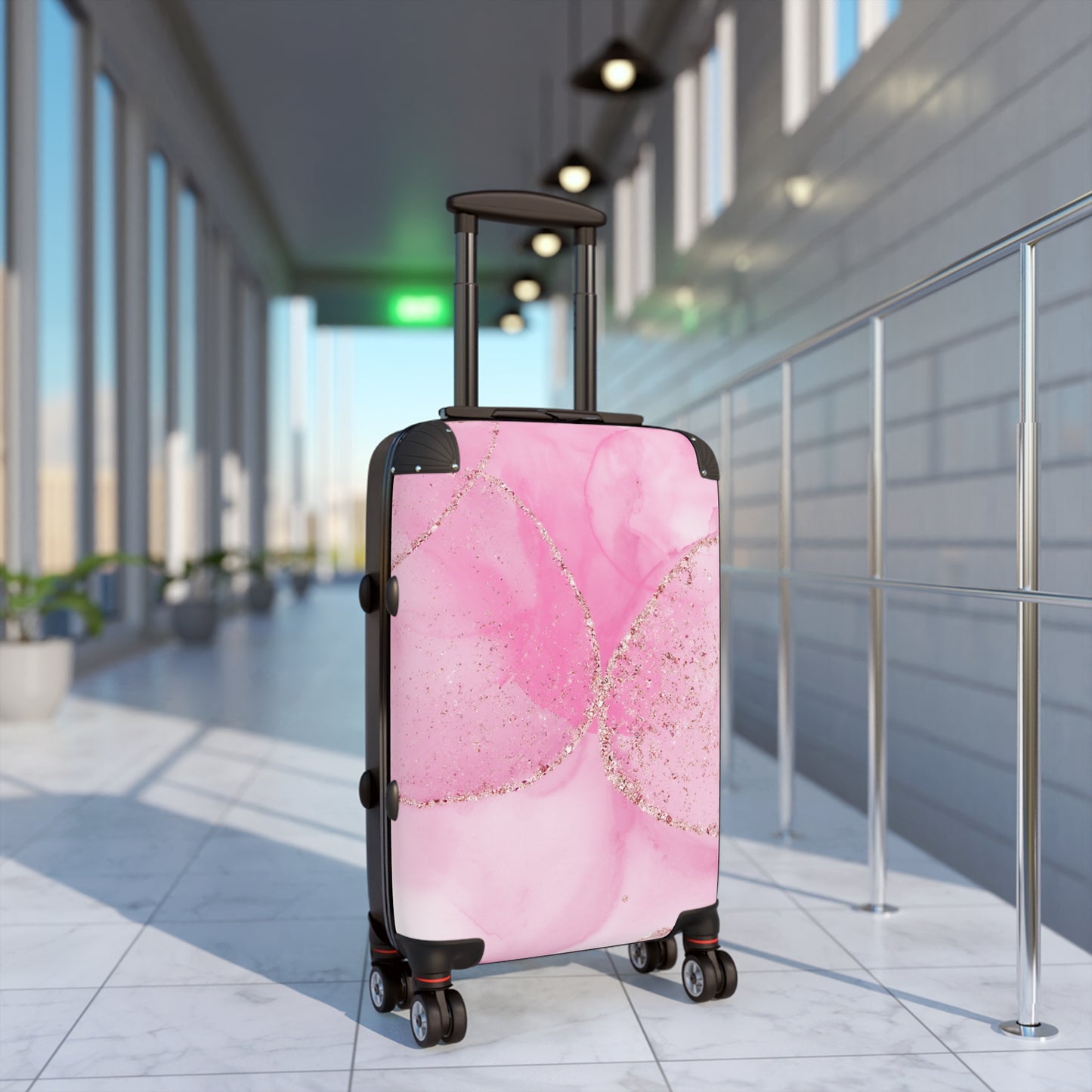 Nature Flowers Floral Rose Gold Art Carry-On Suitcase - Stylish Luggage for Travelers