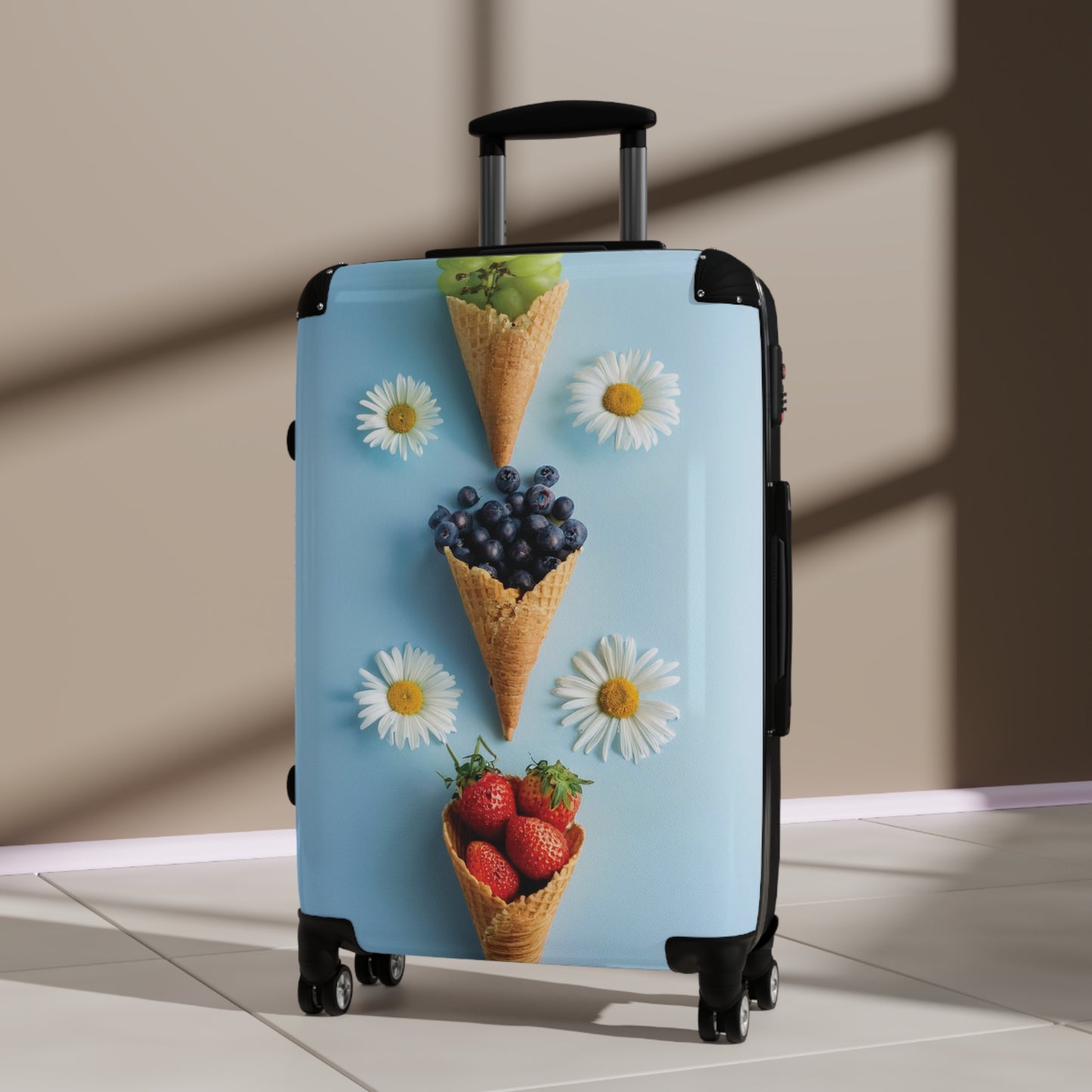 Nature Summer Berries Grapes Carry-On Suitcase - Stylish Luggage for Travelers