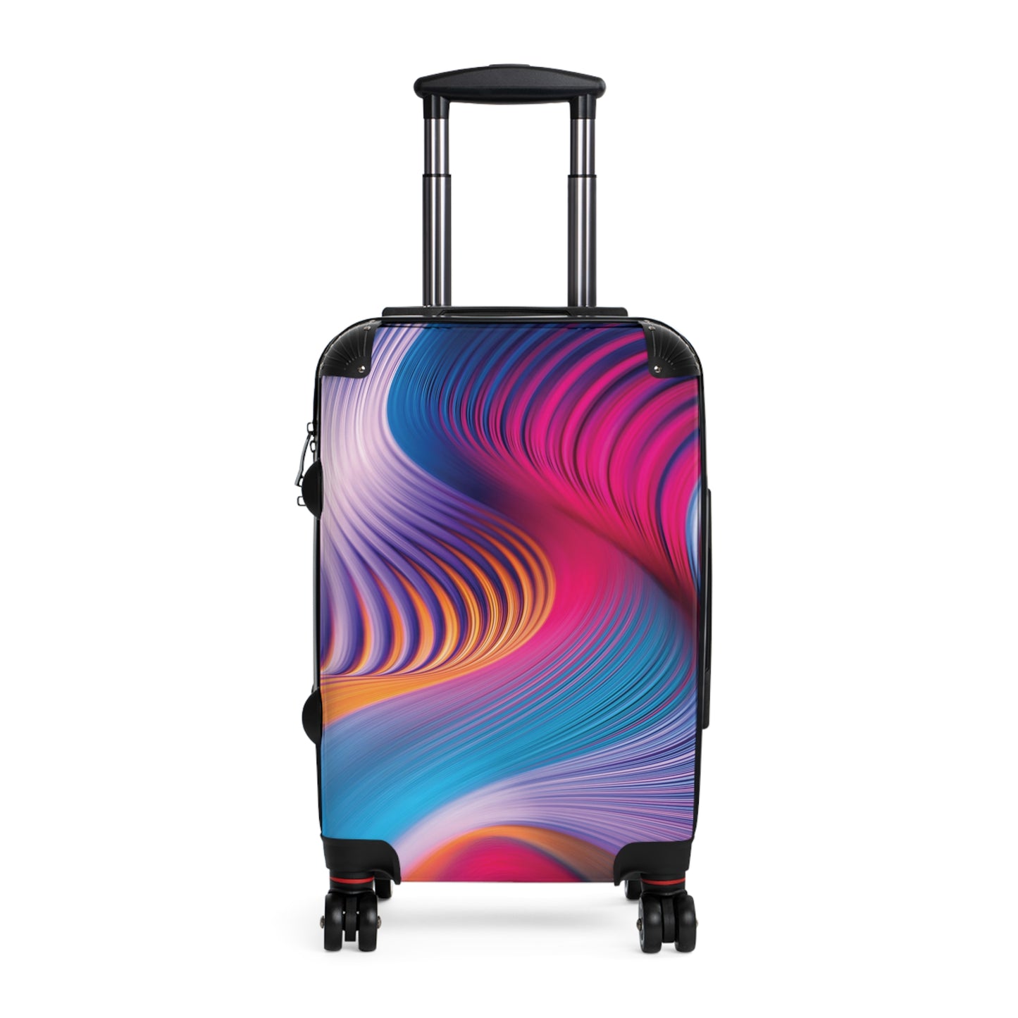 Abstract Moving Wave Carry-On Suitcase - Stylish Luggage for Travelers