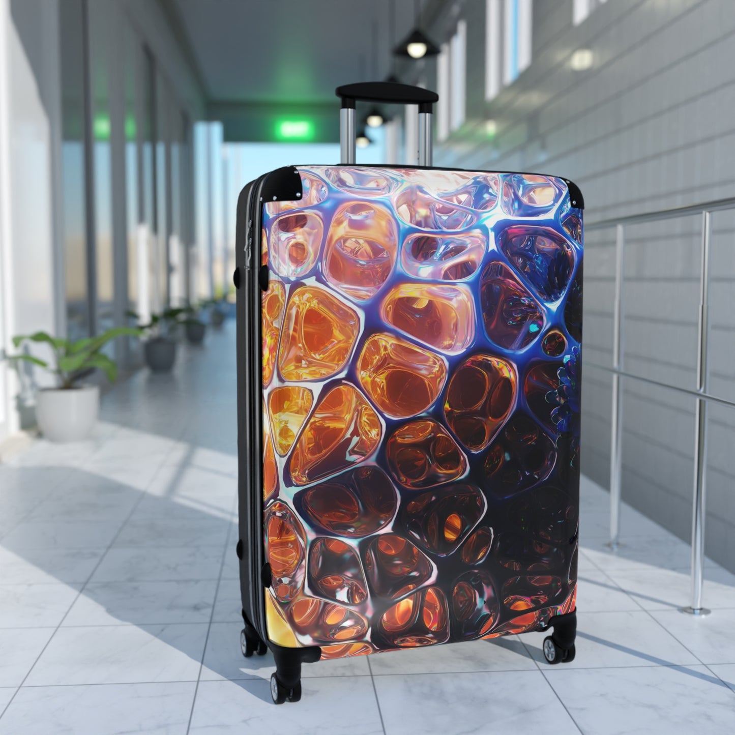 Love Heart Fire Art Carry-On Suitcase - Stylish Luggage for Travelers