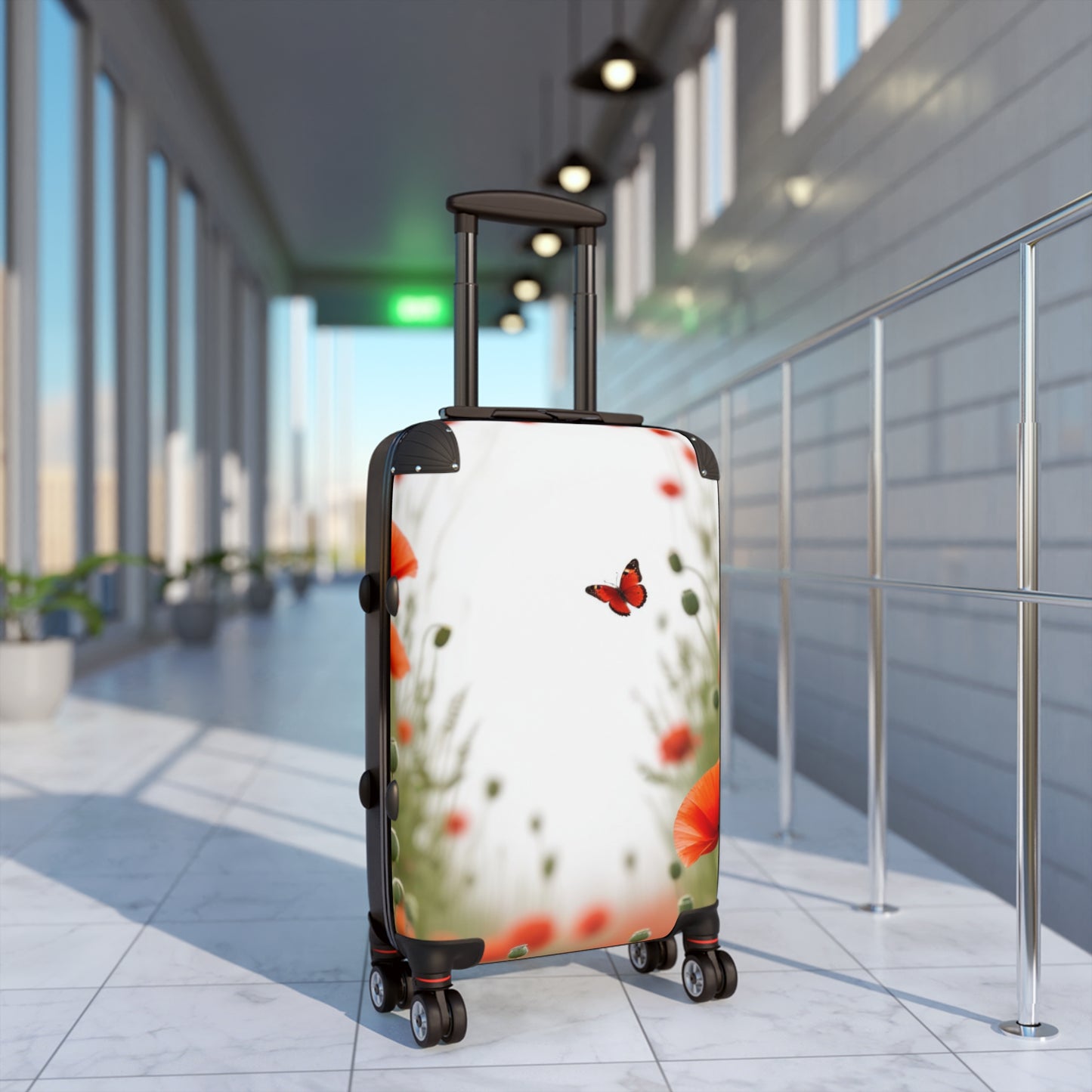 Nature Flowers Floral Poppy Art Carry-On Suitcase - Stylish Luggage for Travelers