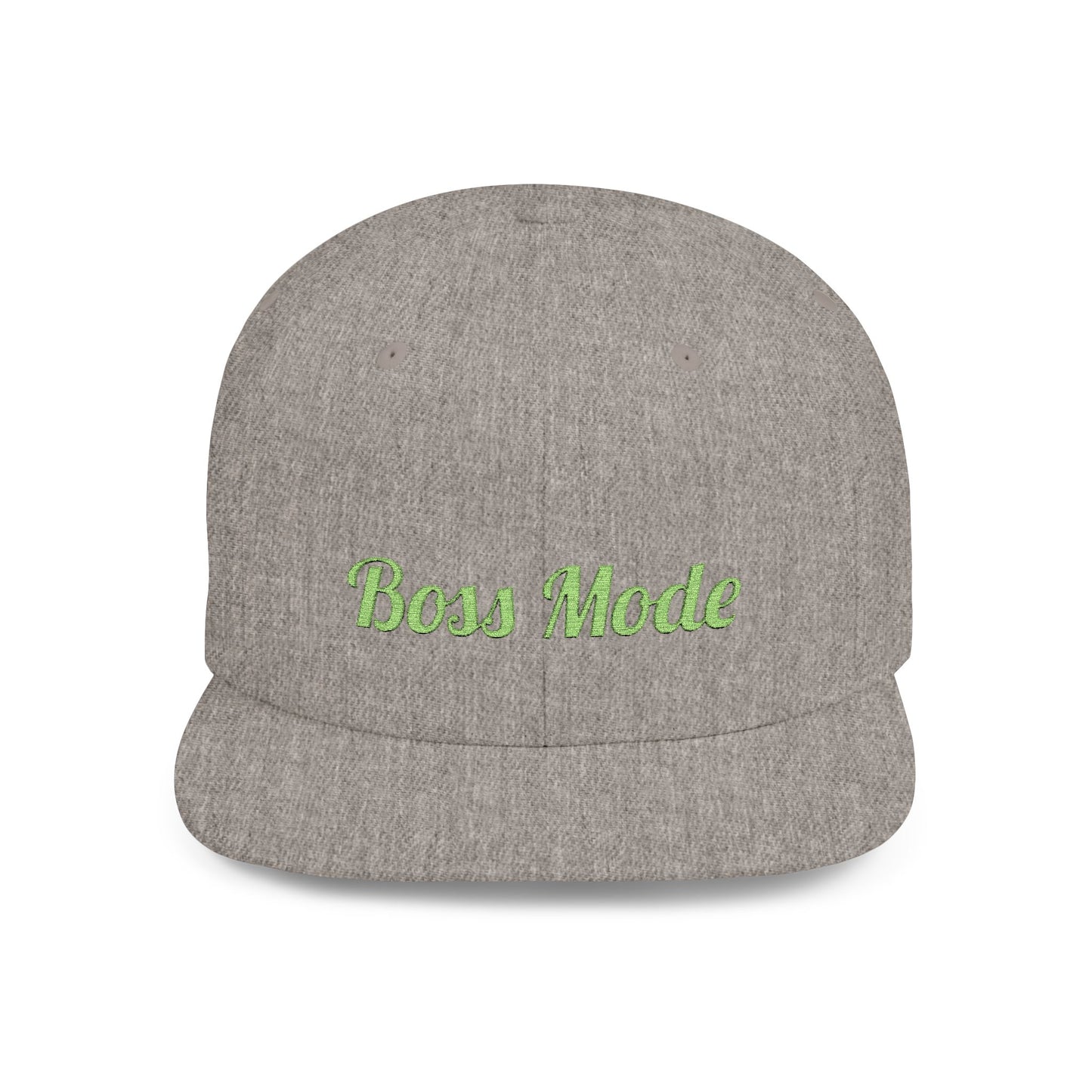 Text Boss Mode Flat Bill Snapback – Lightweight, Custom Fit, Premium Quality
