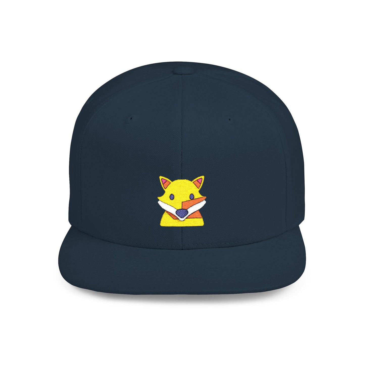 Icons Embroidered Fox Flat Bill Snapback – Lightweight, Custom Fit, Premium Quality