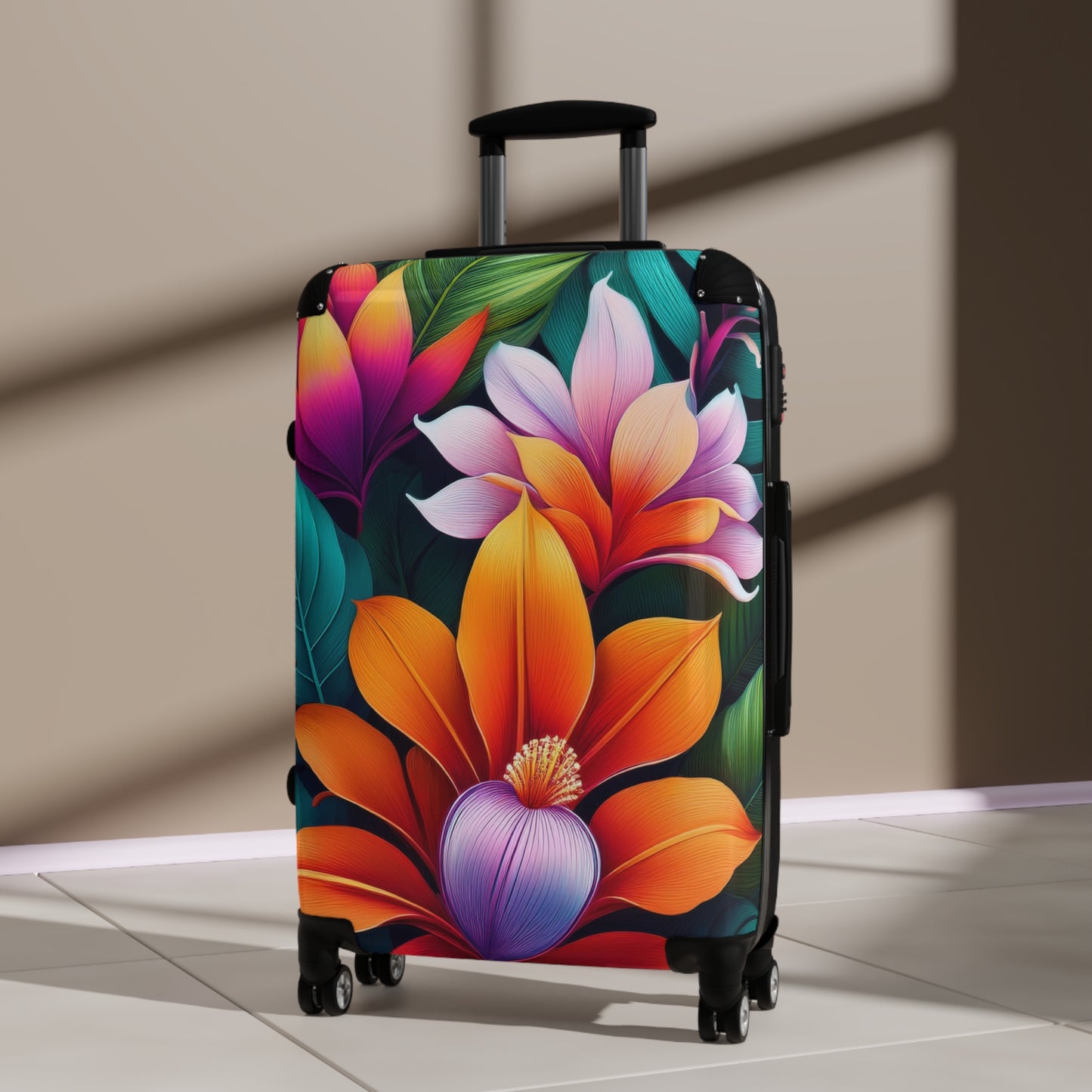Nature Flowers Floral Tropical Art Carry-On Suitcase - Stylish Luggage for Travelers