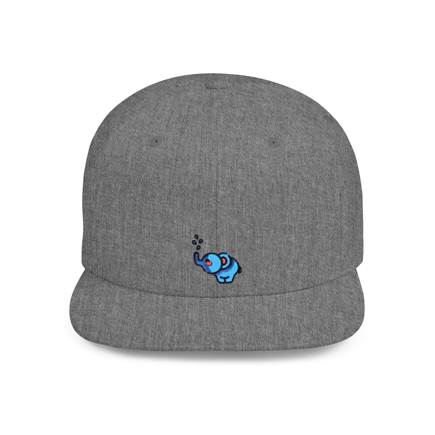 Icons Embroidered Elephant Water Splash Print Flat Bill Snapback – Lightweight, Custom Fit, Premium Quality
