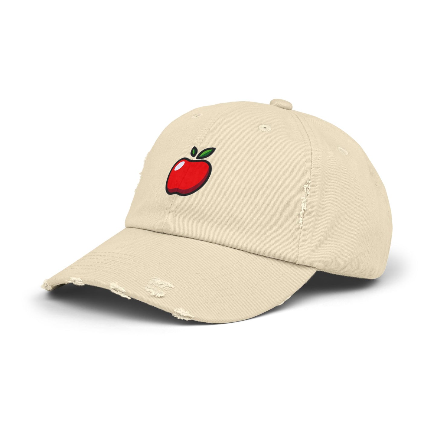 Apple Vintage Distressed Dad Hat Unisex Adjustable Cotton Twill Baseball Cap for Casual Everyday Wear
