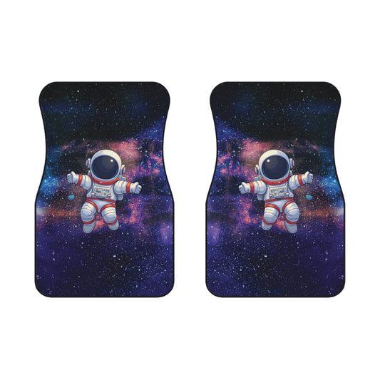 Space AstronautCar Floor Mats – 2-Piece Front Set, Durable & Stylish, Universal Fit
