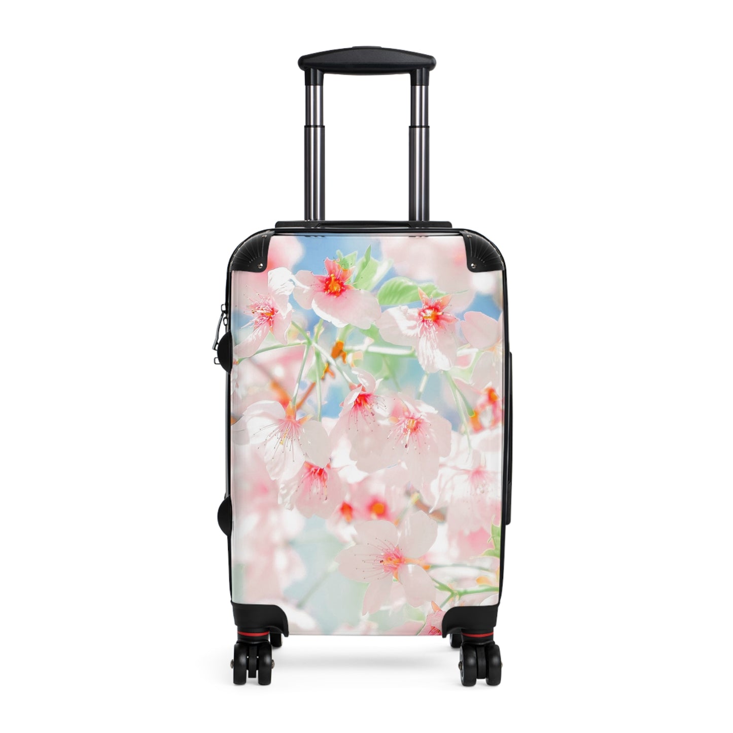 Nature Flowers Floral Red and Pink Blossom Art Carry-On Suitcase - Stylish Luggage for Travelers
