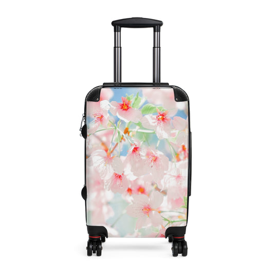 Nature Flowers Floral Red and Pink Blossom Art Carry-On Suitcase - Stylish Luggage for Travelers