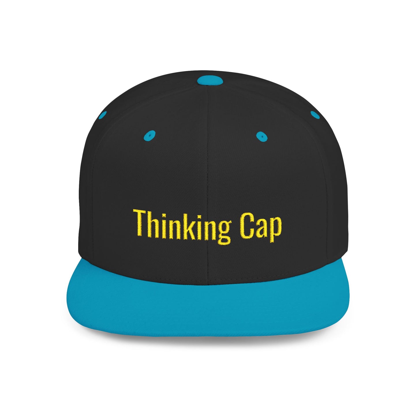 Text Thinking Cap Flat Bill Snapback – Lightweight, Custom Fit, Premium Quality