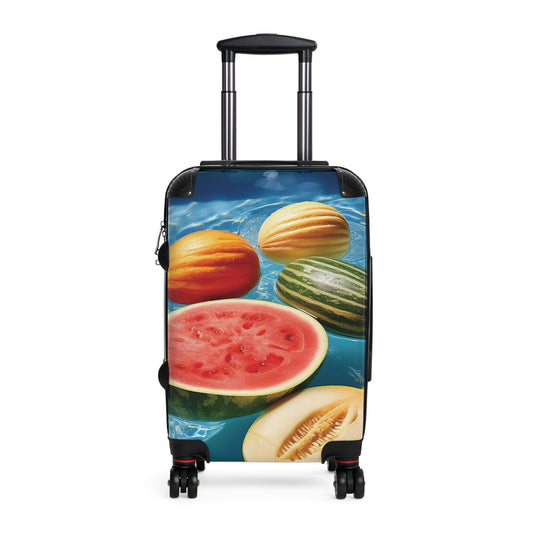 Nature Summer Fruits Floating in Pool Carry-On Suitcase - Stylish Luggage for Travelers