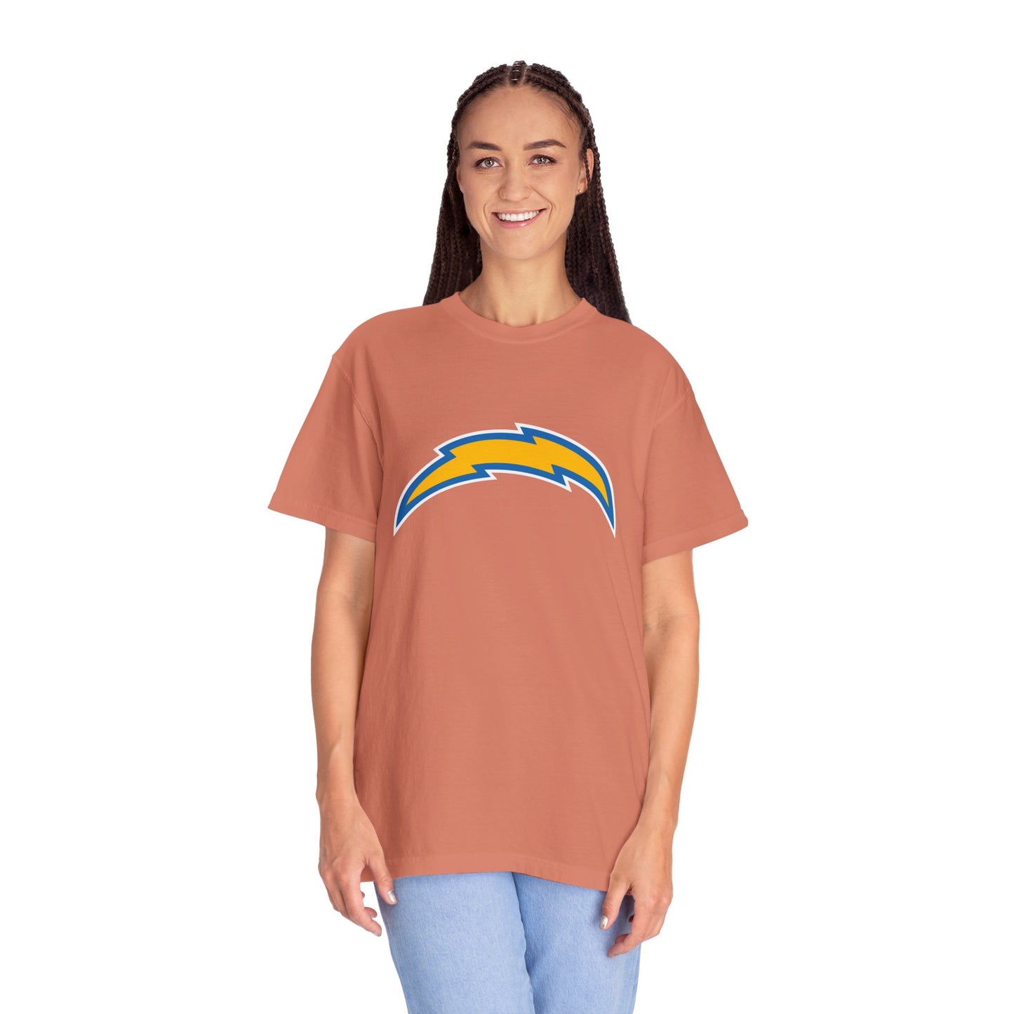 Los Angeles Chargers Team Merch Garment-Dyed T-Shirt – Premium Cotton Tee for Customization