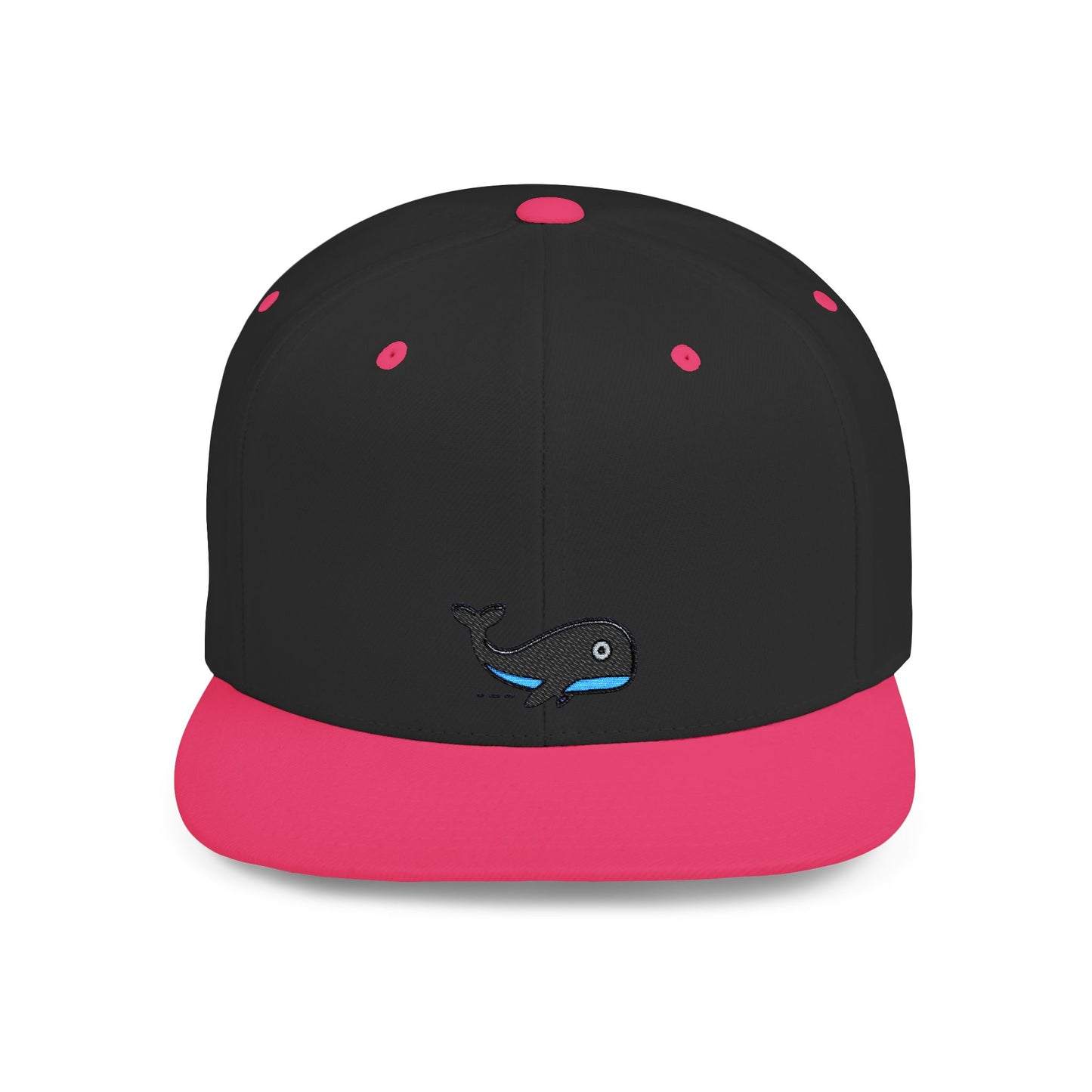 Icons Embroidered Whale Flat Bill Snapback – Lightweight, Custom Fit, Premium Quality
