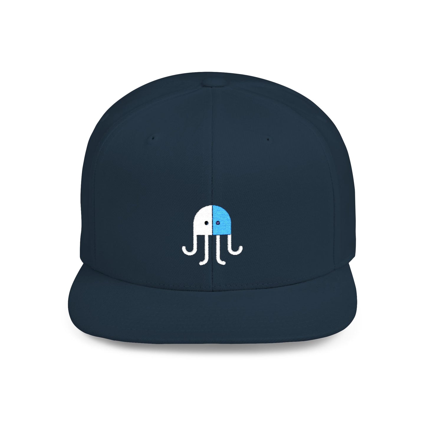 Icons Embroidered Jellyfish Flat Bill Snapback – Lightweight, Custom Fit, Premium Quality