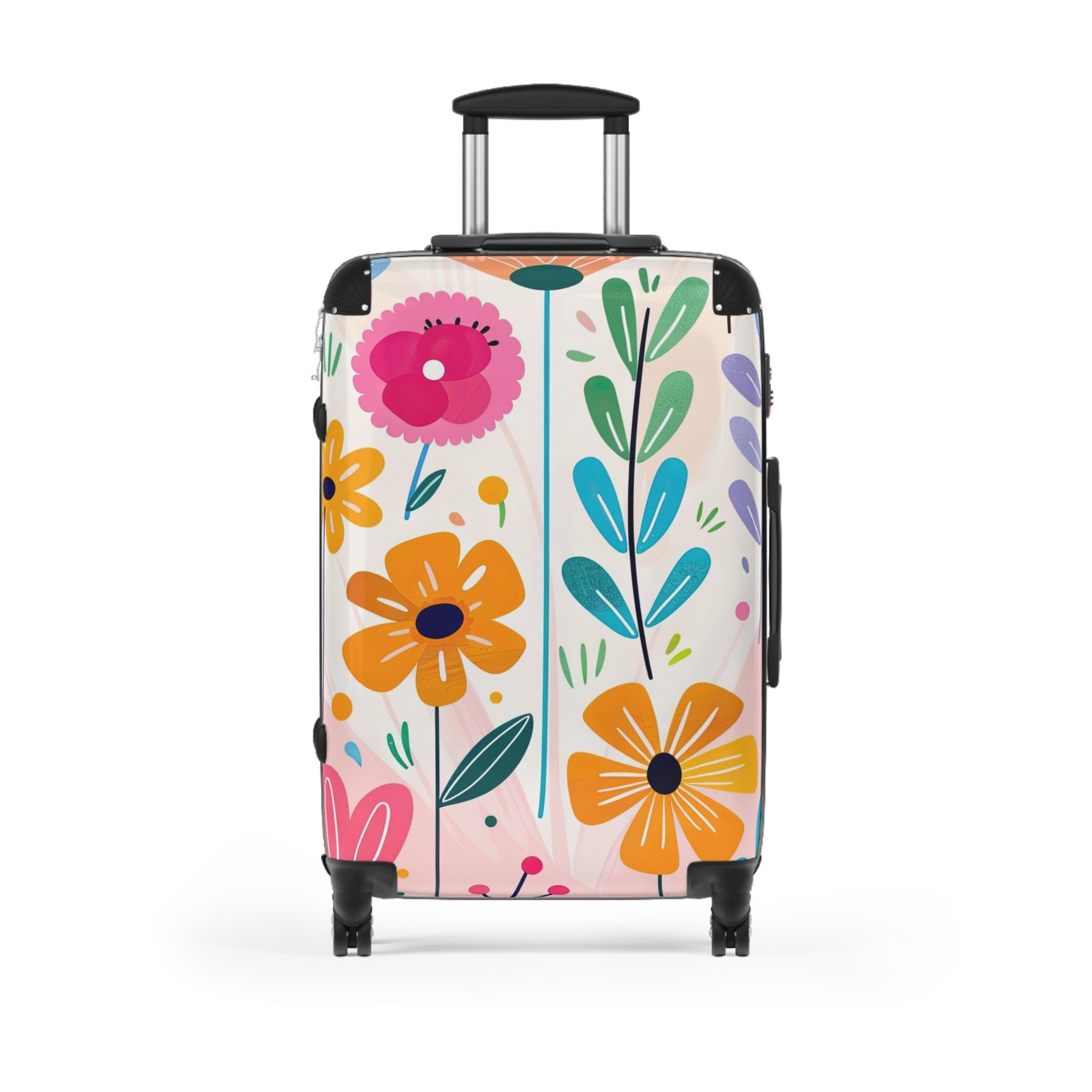 Nature Flowers Floral Colorful Pattern Art Carry-On Suitcase - Stylish Luggage for Travelers