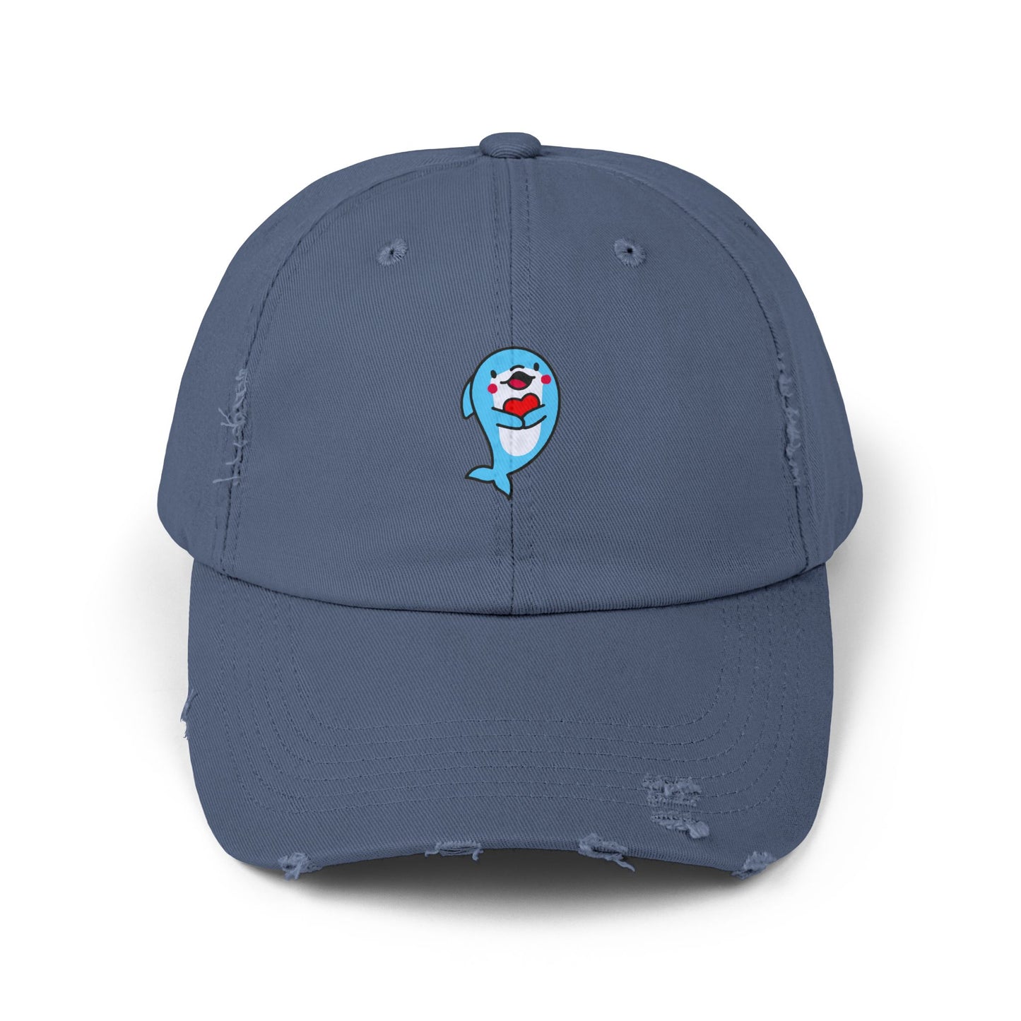 Dolphin Vintage Distressed Dad Hat Unisex Adjustable Cotton Twill Baseball Cap for Casual Everyday Wear