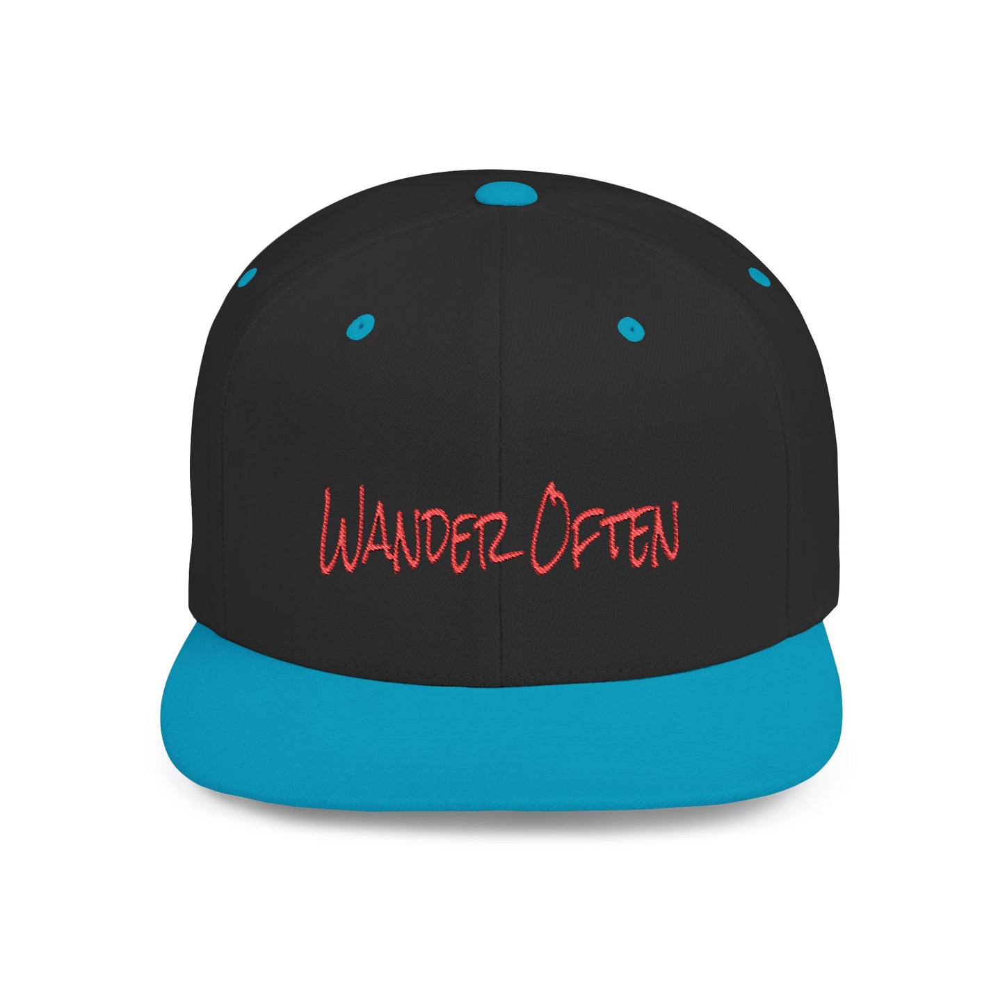 Text Wander Often Flat Bill Snapback – Lightweight, Custom Fit, Premium Quality