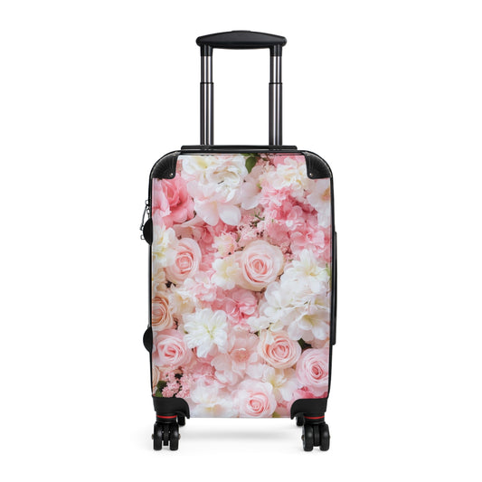Nature Flowers Floral Border Pastel Art Carry-On Suitcase - Stylish Luggage for Travelers