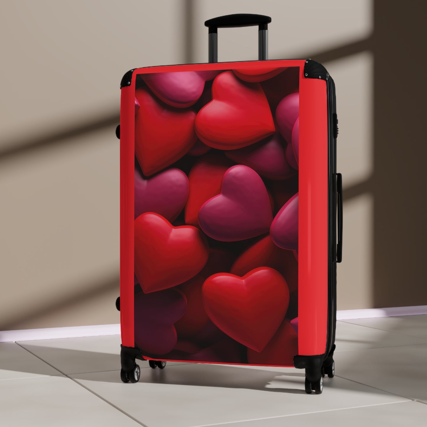 Love Heart Red Art Carry-On Suitcase - Stylish Luggage for Travelers