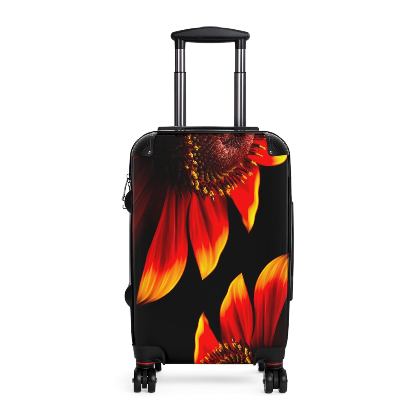Nature Flowers Floral Red Petaled Art Carry-On Suitcase - Stylish Luggage for Travelers