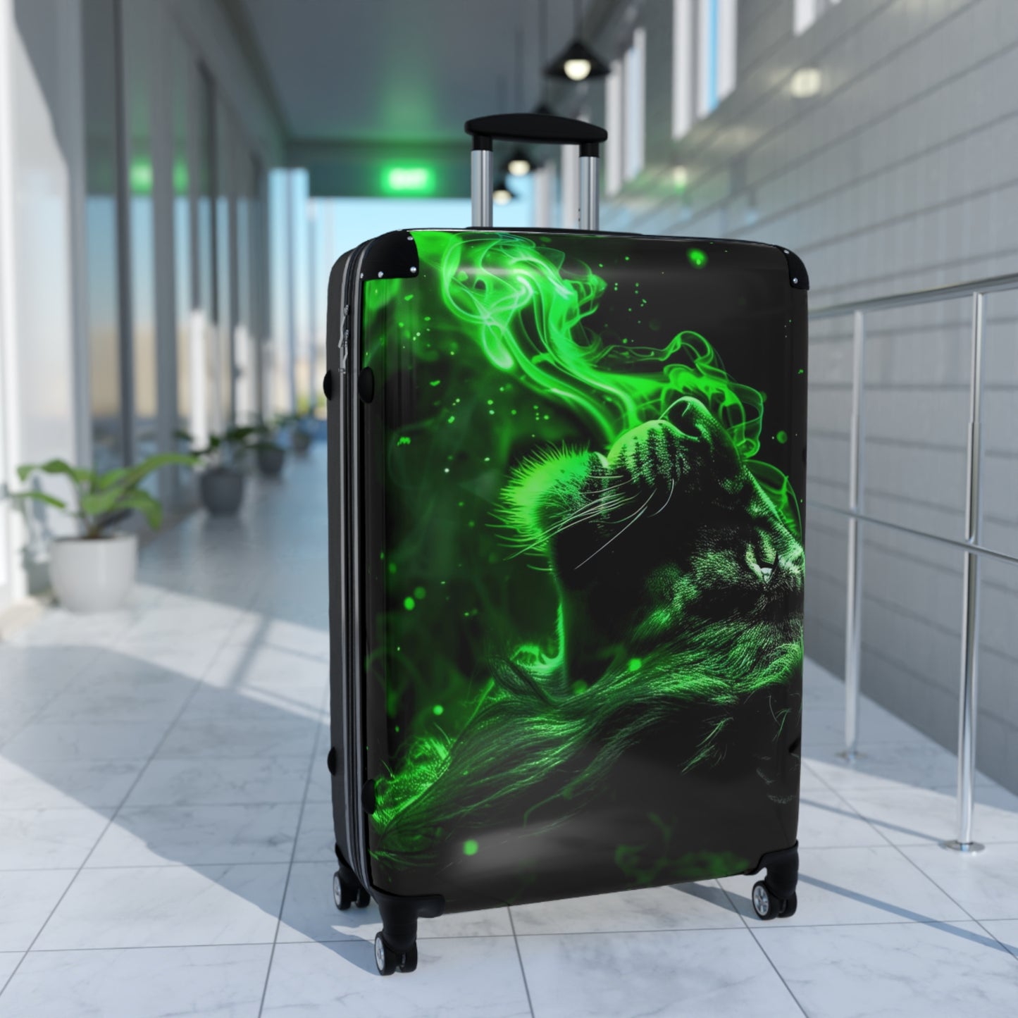 Animals Lion Green Carry-On Suitcase - Stylish Luggage for Travelers
